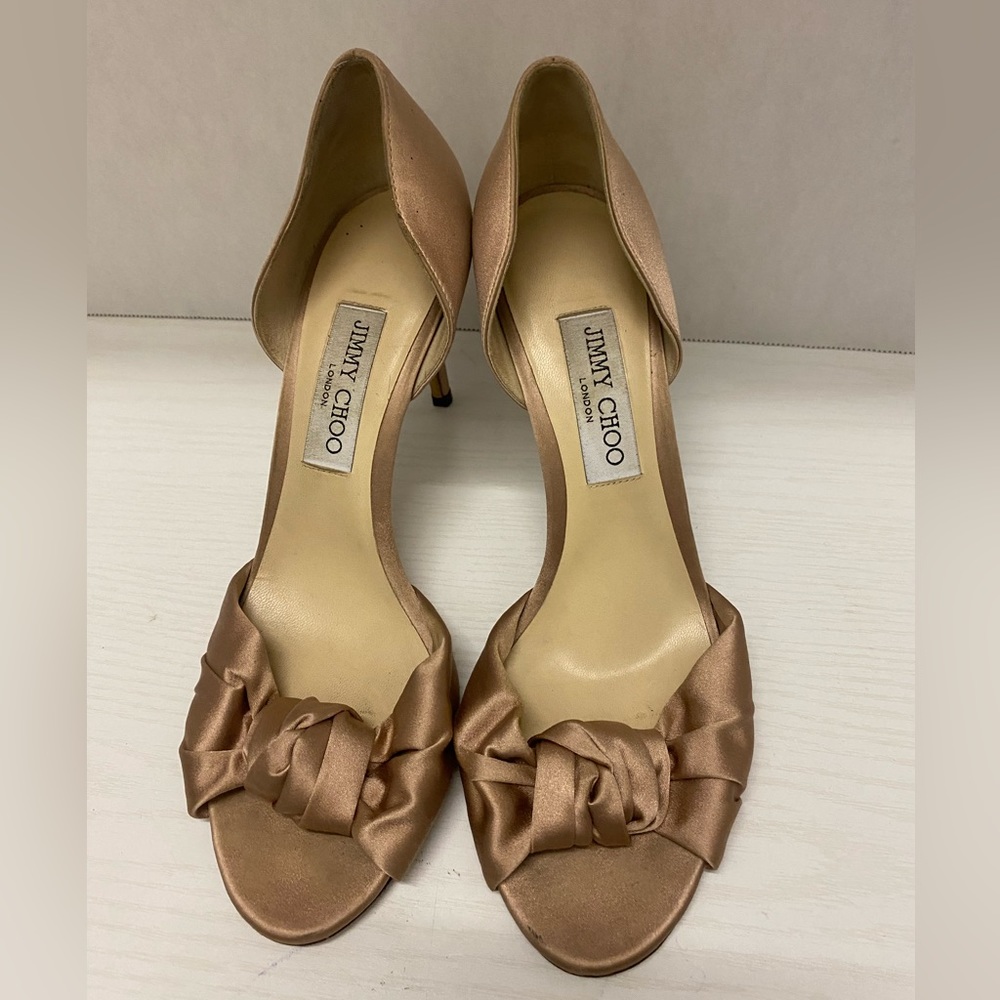 Jimmy Choo Blush Satin Pumps